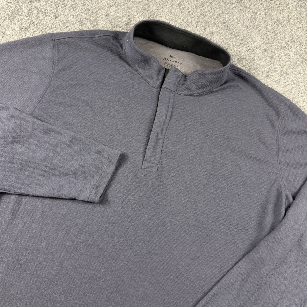 Nike Pullover Mens XXL Blue Dri-FIT Quarter Zip Long Sleeve Athletic Training